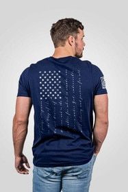 Nine Line The Pledge Short Sleeve T-Shirt in midnight navy from back